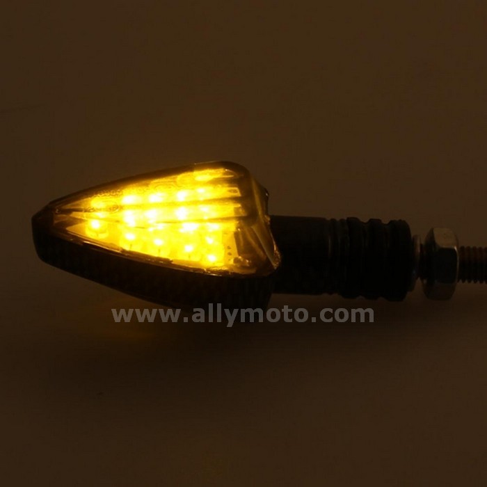 29 Yellow 15 Led Turn Signal Light Bulb Blinker Lens Dc12V 8Mm@3
